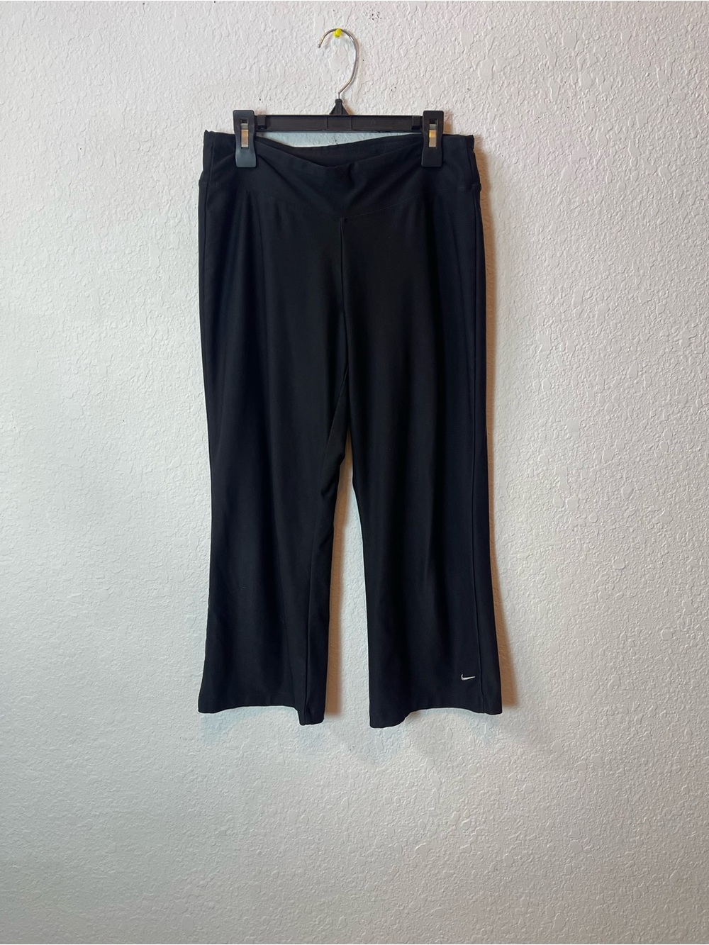 Y2K Nike Black wide Reg cropped athletic pants mid waist size XS